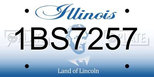 1BS7257 Illinois License Plate