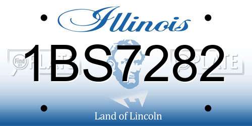 1BS7282 Illinois License Plate