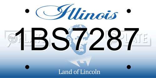 1BS7287 Illinois License Plate