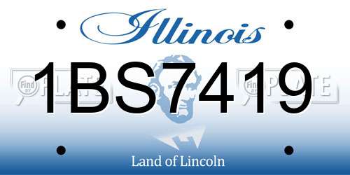 1BS7419 Illinois License Plate