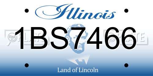 1BS7466 Illinois License Plate