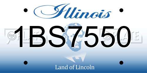 1BS7550 Illinois License Plate