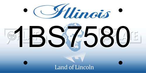 1BS7580 Illinois License Plate