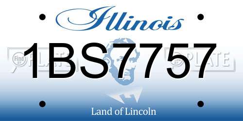 1BS7757 Illinois License Plate