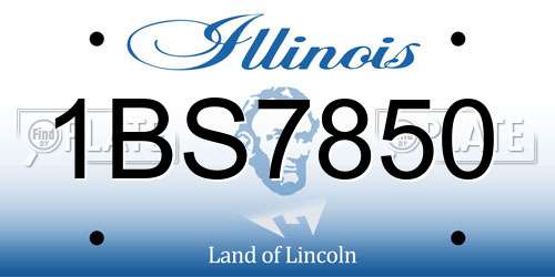 1BS7850 Illinois License Plate