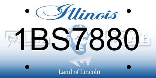 1BS7880 Illinois License Plate