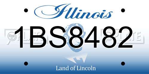 1BS8482 Illinois License Plate