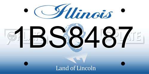 1BS8487 Illinois License Plate