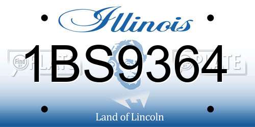 1BS9364 Illinois License Plate