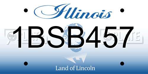 1BSB457 Illinois License Plate