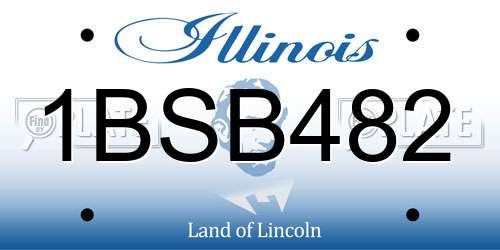 1BSB482 Illinois License Plate