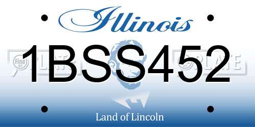 1BSS452 Illinois License Plate