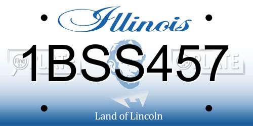 1BSS457 Illinois License Plate