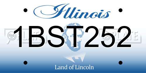 1BST252 Illinois License Plate