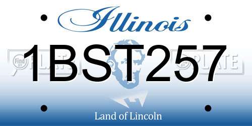 1BST257 Illinois License Plate