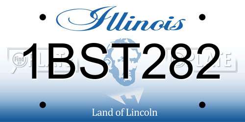 1BST282 Illinois License Plate