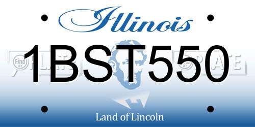1BST550 Illinois License Plate