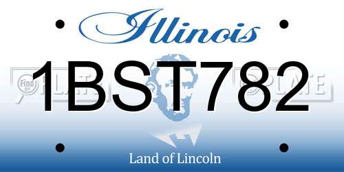 1BST782 Illinois License Plate