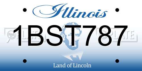 1BST787 Illinois License Plate