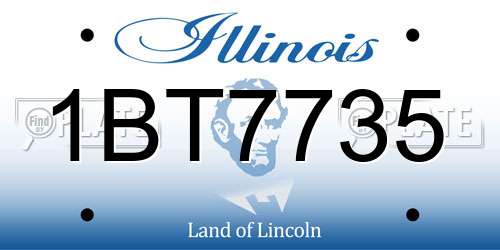 1BT7735 Illinois License Plate