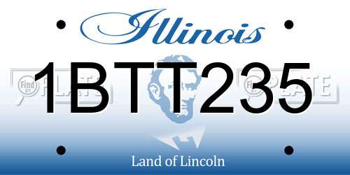 1BTT235 Illinois License Plate