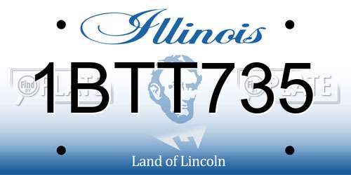 1BTT735 Illinois License Plate