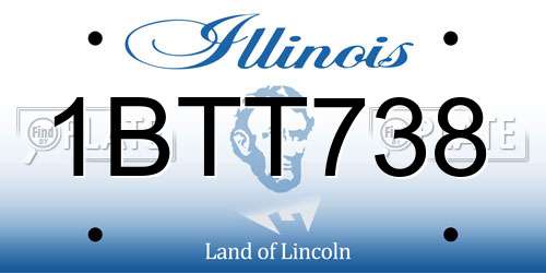 1BTT738 Illinois License Plate