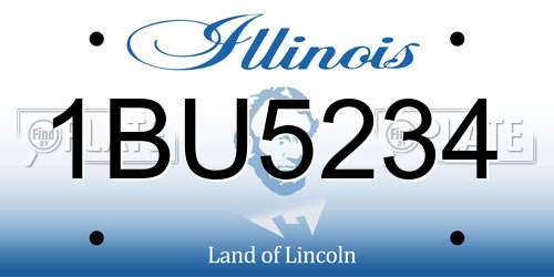 1BU5234 Illinois License Plate