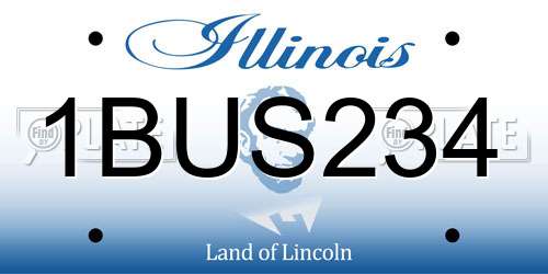 1BUS234 Illinois License Plate