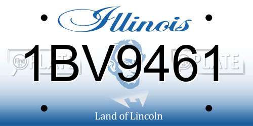 1BV9461 Illinois License Plate