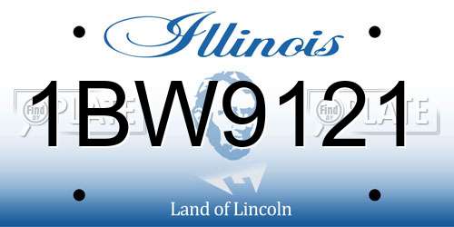 1BW9121 Illinois License Plate