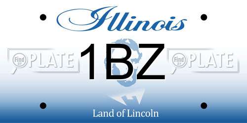 1BZ Illinois License Plate