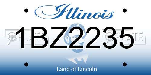1BZ2235 Illinois License Plate