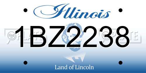 1BZ2238 Illinois License Plate
