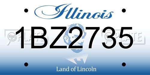 1BZ2735 Illinois License Plate