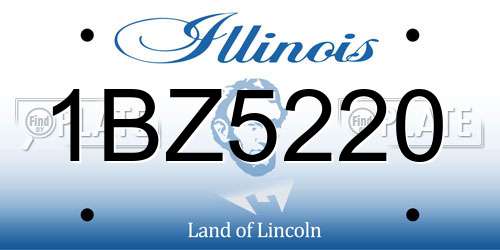 1BZ5220 Illinois License Plate