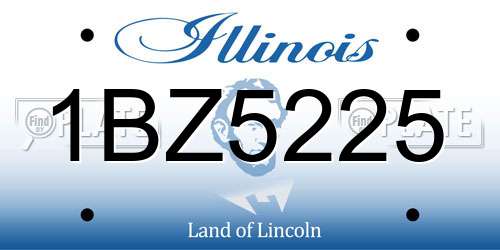 1BZ5225 Illinois License Plate