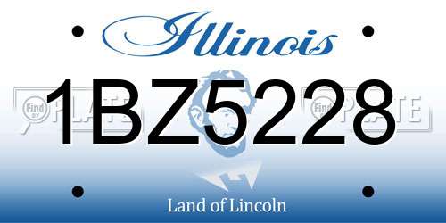 1BZ5228 Illinois License Plate