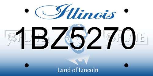 1BZ5270 Illinois License Plate