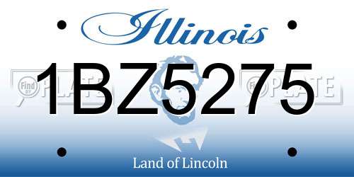 1BZ5275 Illinois License Plate