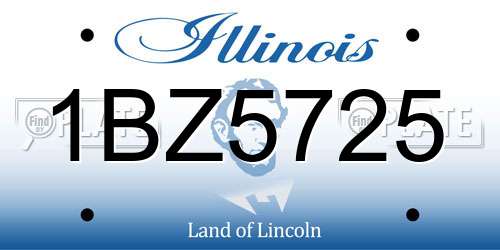 1BZ5725 Illinois License Plate