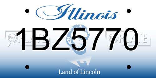 1BZ5770 Illinois License Plate