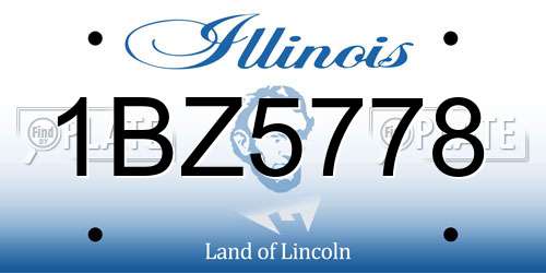 1BZ5778 Illinois License Plate