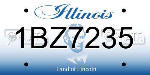1BZ7235 Illinois License Plate