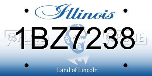 1BZ7238 Illinois License Plate