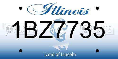1BZ7735 Illinois License Plate