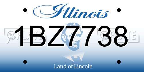 1BZ7738 Illinois License Plate