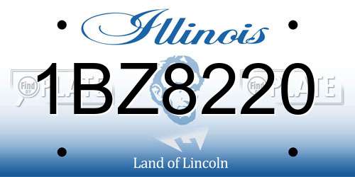 1BZ8220 Illinois License Plate
