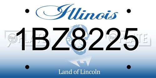 1BZ8225 Illinois License Plate