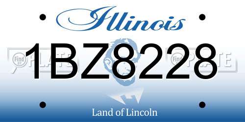1BZ8228 Illinois License Plate
